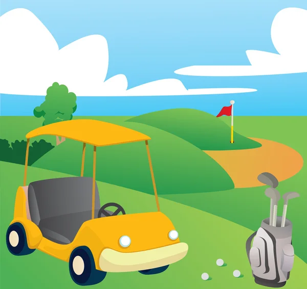 Golf Course — Stock Vector