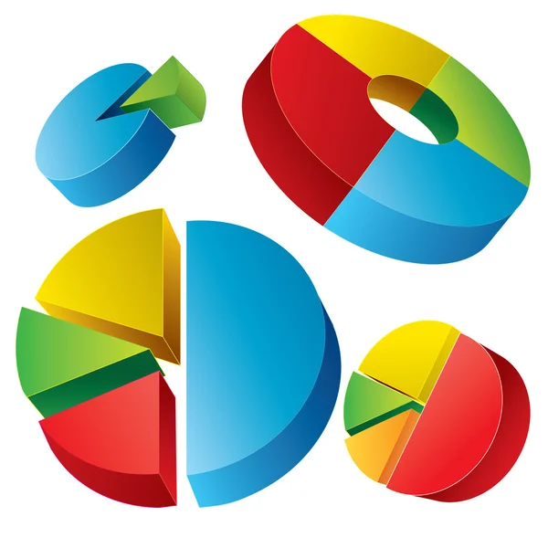 Circle Pie Chart Infografía — Vector de stock