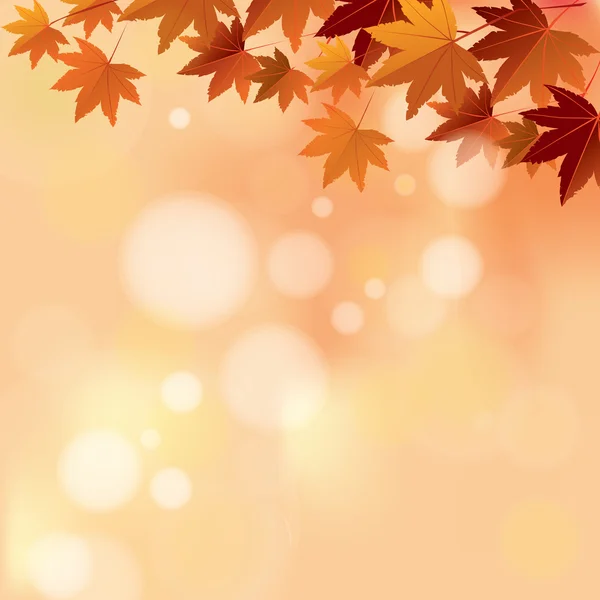 Otoño Pastel Color Bokeh Fondo — Vector de stock