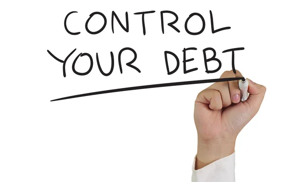 Kontrollera din skuld — Stockfoto