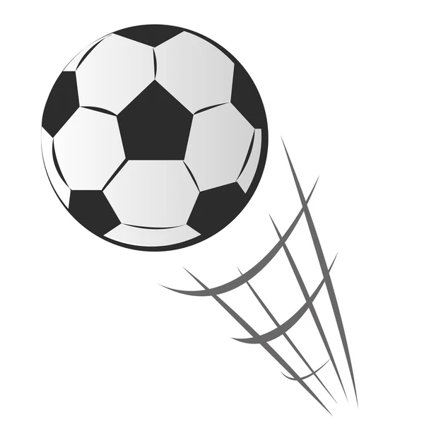 Velocidad balón de fútbol movimiento — Vector de stock