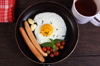 Bullseye yumurta ve sosis