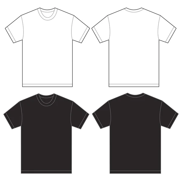 Plantilla de diseño de camisa blanca negra para hombres — Vector de stock