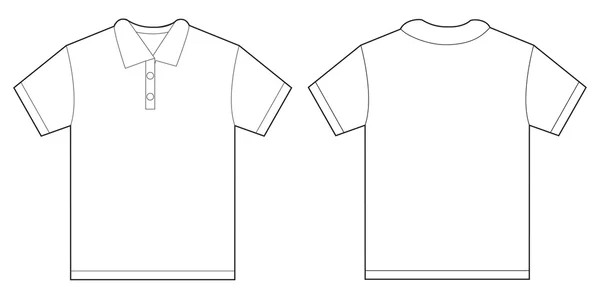 Plantilla de diseño de camisa de polo blanco para hombres — Vector de stock