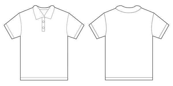 White Polo рубашка дизайн шаблон для мужчин
