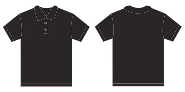 Vorlage für schwarzes Poloshirt-Design für Männer — Stockvektor