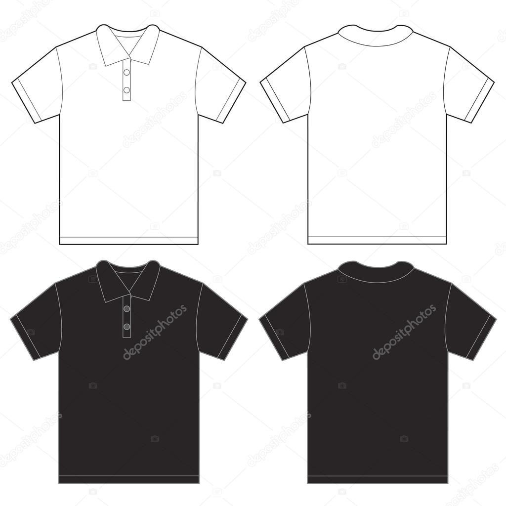 Black White Polo Shirt Design Template For Men — Stock Vector © airdone ...