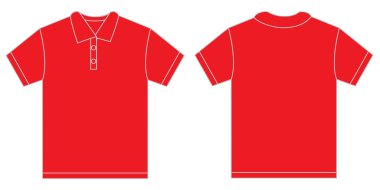 Red Polo Shirt Design Template For Men clipart