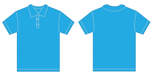 Modelo azul claro do projeto da camisa do pólo para homens — Vetor de Stock