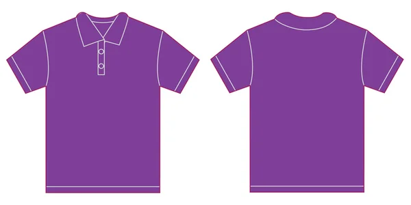 男性のための紫のポロシャツ デザイン テンプレート — ストックベクタ