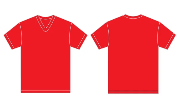 Modelo vermelho do projeto da camisa do V-Neck para homens — Vetor de Stock