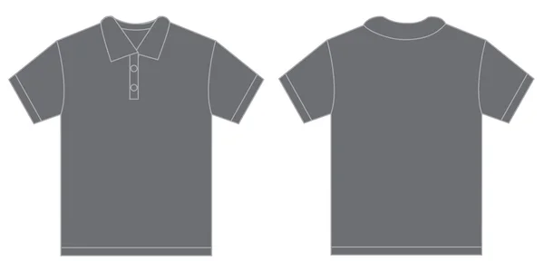 Vorlage für graues Poloshirt-Design für Männer — Stockvektor