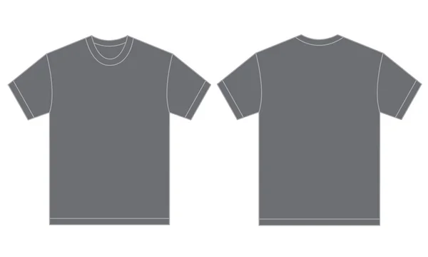 Plantilla gris del diseño de la camisa para los hombres — Vector de stock