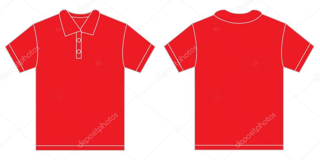 Red Polo Shirt Design Template For Men