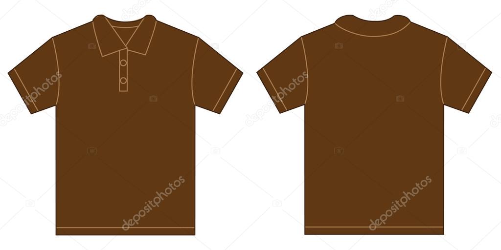 Brown Polo Shirt Design Template For Men