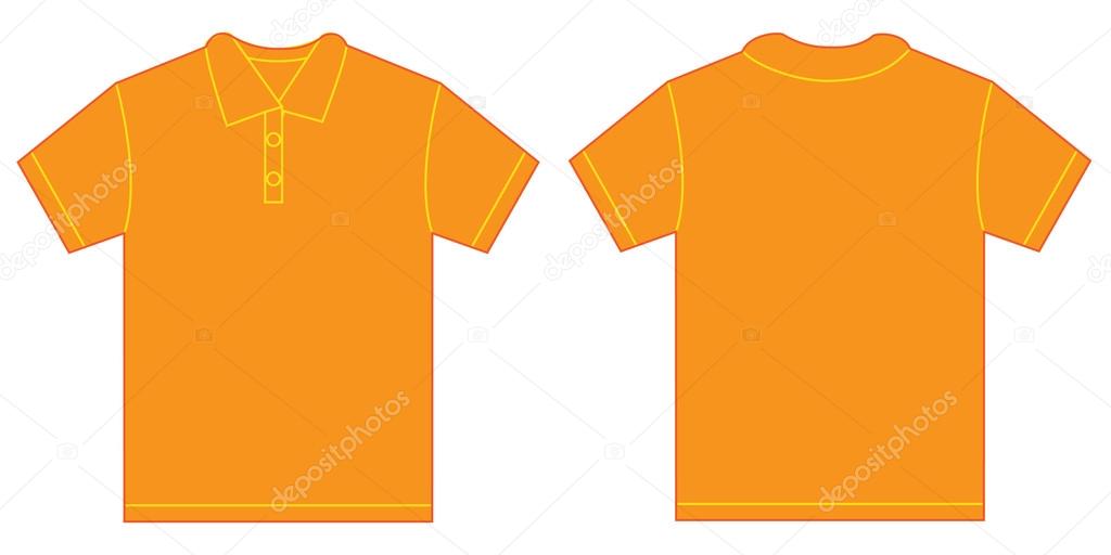 Orange Polo Shirt Design Template For Men Stock Vector by ©airdone