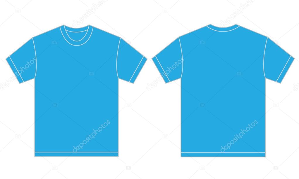 Light Blue Shirt Design Template For Men