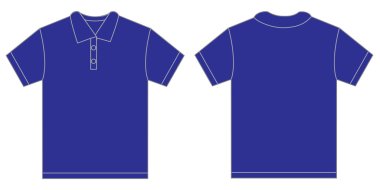 Blue Polo Shirt Design Template For Men clipart