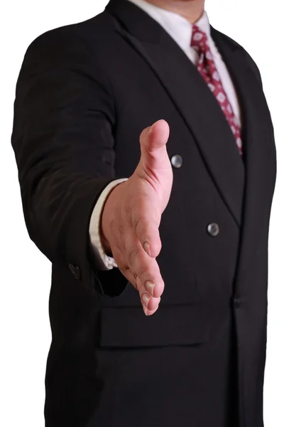 Empresário oferecendo mão agitar — Fotografia de Stock