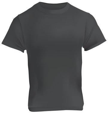 Siyah boş T-Shirt tasarım şablonu
