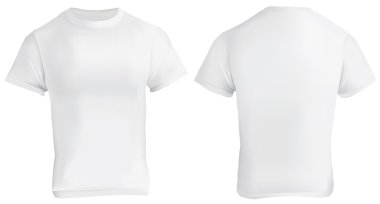 Beyaz boş T-Shirt tasarım şablonu