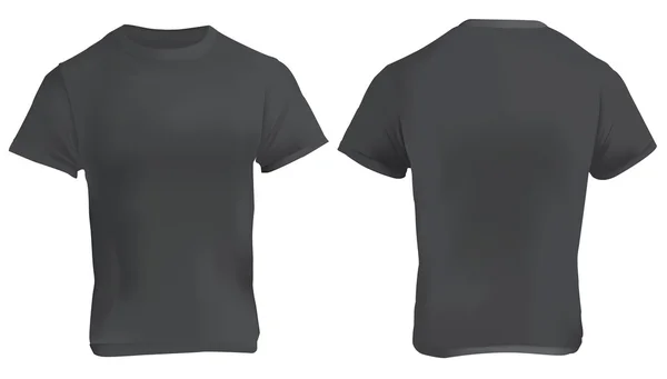 Black Blank T-Shirt Design Template — Stock Vector