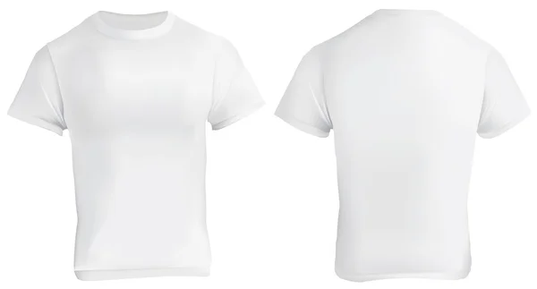 Beyaz boş T-Shirt tasarım şablonu — Stok Vektör