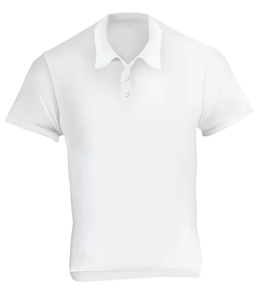 Modelo de Design de Camisa Polo Branco — Vetor de Stock