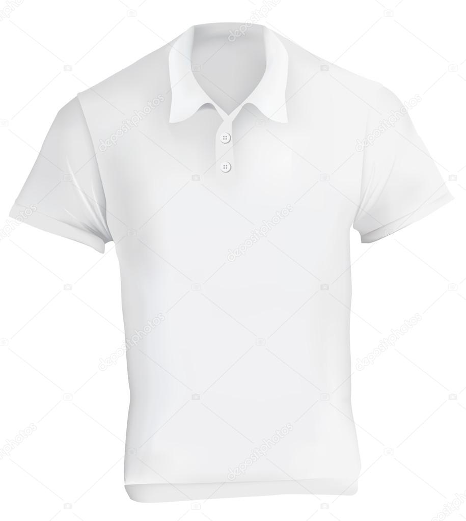 White Polo Shirt Design Template — Stock Vector © airdone #94640724