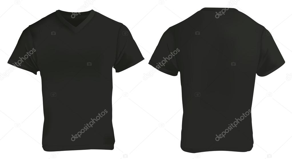 Download Preto V-Neck modelo de design de camisa imagem vetorial de © airdone #94641306