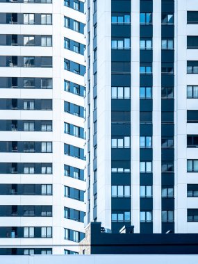 Geometrik şekilli siyah beyaz cephe