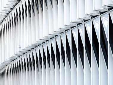 Geometrik şekilli siyah beyaz cephe