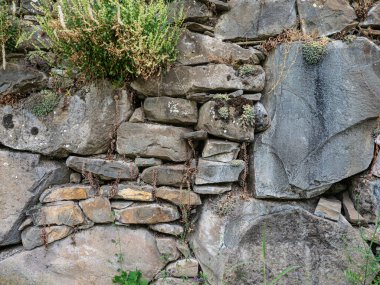 Rastgele şekilli taş duvar arkaplanı