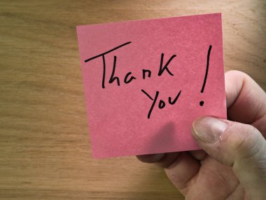 Elle Tutulan Elle Tutulan Teşekkür Notu 