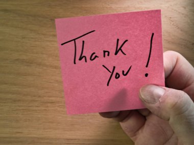 Elle Tutulan Elle Tutulan Teşekkür Notu 