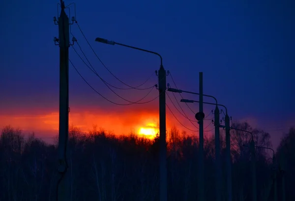 Elektromos alállomások Siberia — Stock Fotó