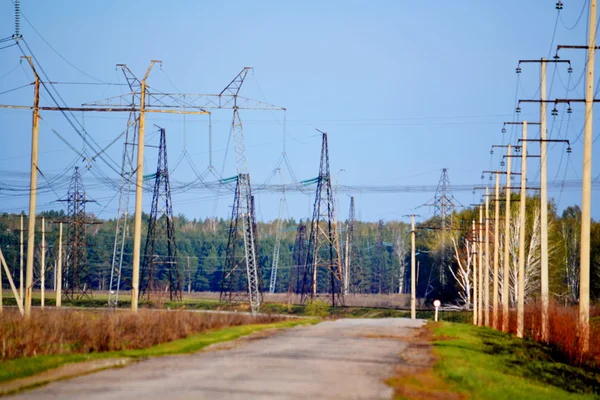 Electric substations Siberia — Stock Photo, Image