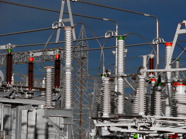 Elektriska transformatorstationer Sibirien — Stockfoto