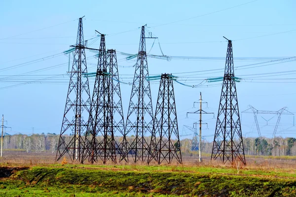 Electric substations Siberia — Stock Photo, Image