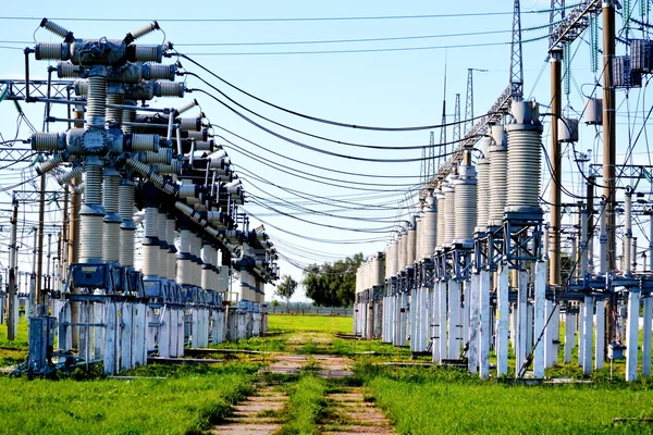 Subestações elétricas Sibéria — Fotografia de Stock