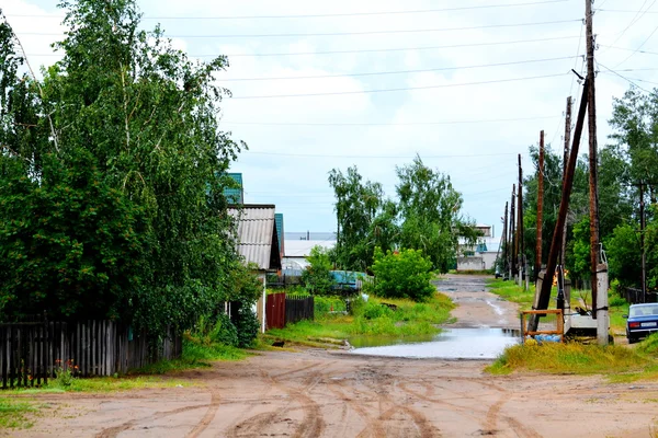 Sibiřská vesnice — Stock fotografie