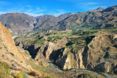 View of Colca Canyon in Peru clipart