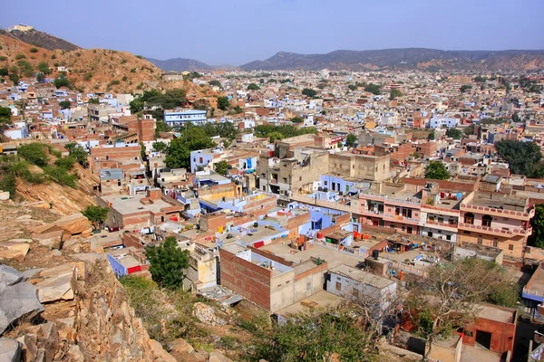 Pemandangan kota Jaipur dari Benteng Nahargarh di Rajasthan, India — Stok Foto