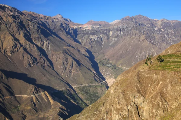 Vista del Cañón del Colca desde Cabanaconde en Perú — Foto de Stock