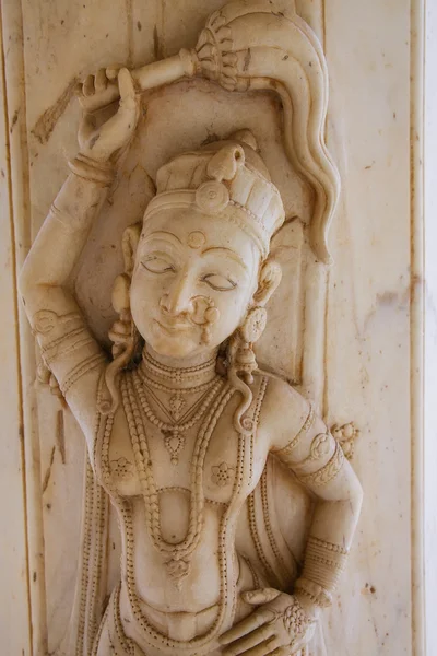 Detail of the carved pillar at Royal cenotaphs in Jaipur, Rajast — Stock Photo, Image