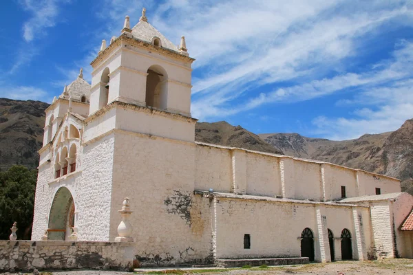 Igreja de Santa Ana em Maca, Colca Canyon, Peru — Fotografia de Stock