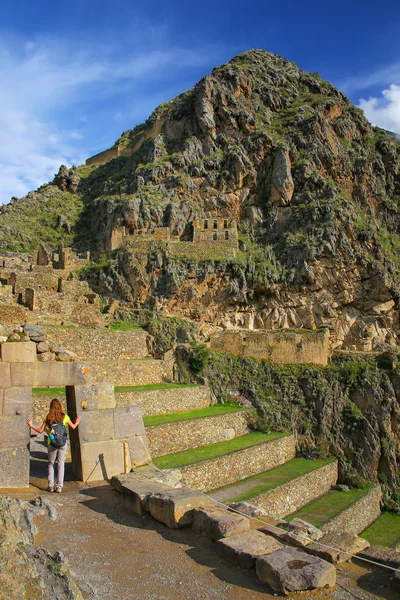 Крепость инков в Ольянтайтамбо, Перу — стоковое фото