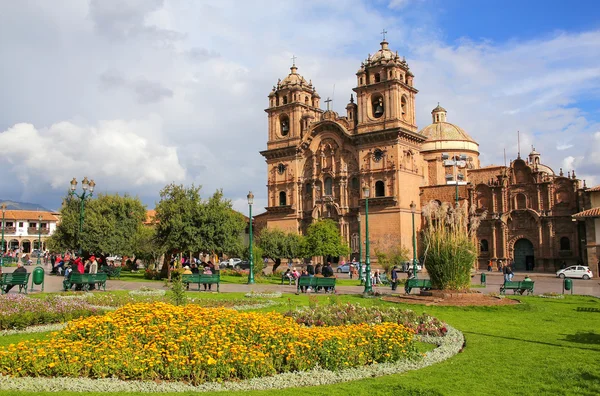 Iglesia de La Compania de Jesus na Plaza de Armas w Cuzco, Peru — Zdjęcie stockowe