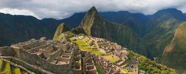 Peru'daki Machu Picchu İnka Kalesi Panoraması