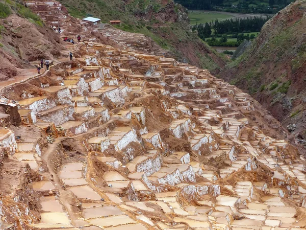 Salinas de Maras - estanques de evaporación de sal cerca de la ciudad de Maras en — Foto de Stock